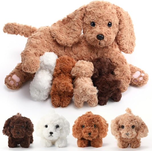 HyDren 5 Pcs Labradoodle Plush Toys for Kids Birthday Gifts