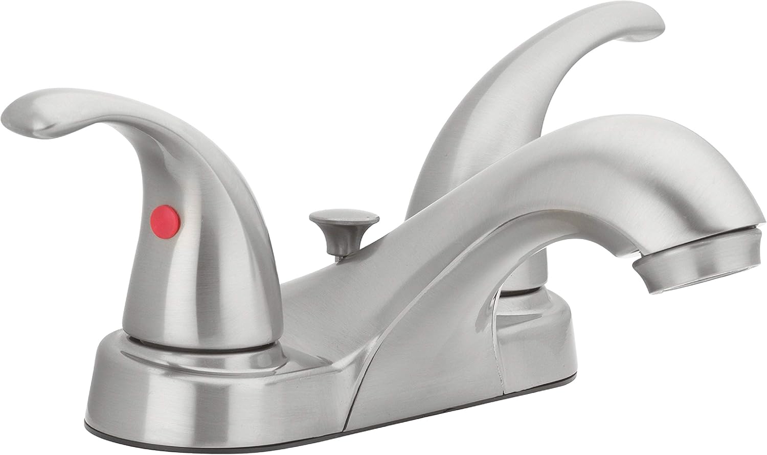 Aqua Vista Two Handle Bathroom Sink Faucet in Brushed Nickel