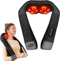 Shiatsu Neck Massager with Heat and 4D Kneading - Deep Muscle Relief