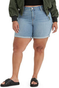 Levi's Women's Mid Length Shorts - Cuffed Denim Casual Essential