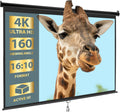 100ft 16:10 HD Projection Screen - Foldable Manual Pull Down