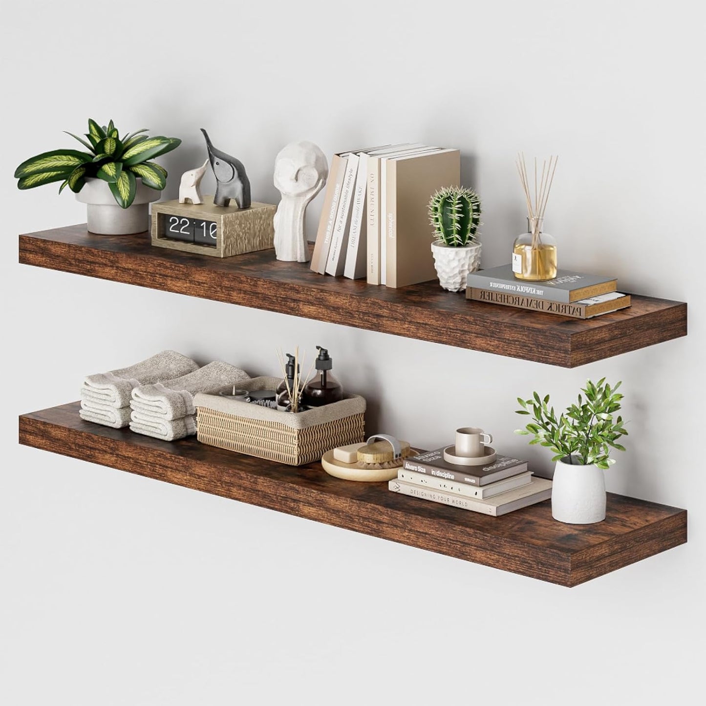 Heimlove 48W x 12D Long Floating Shelves for Stylish Storage