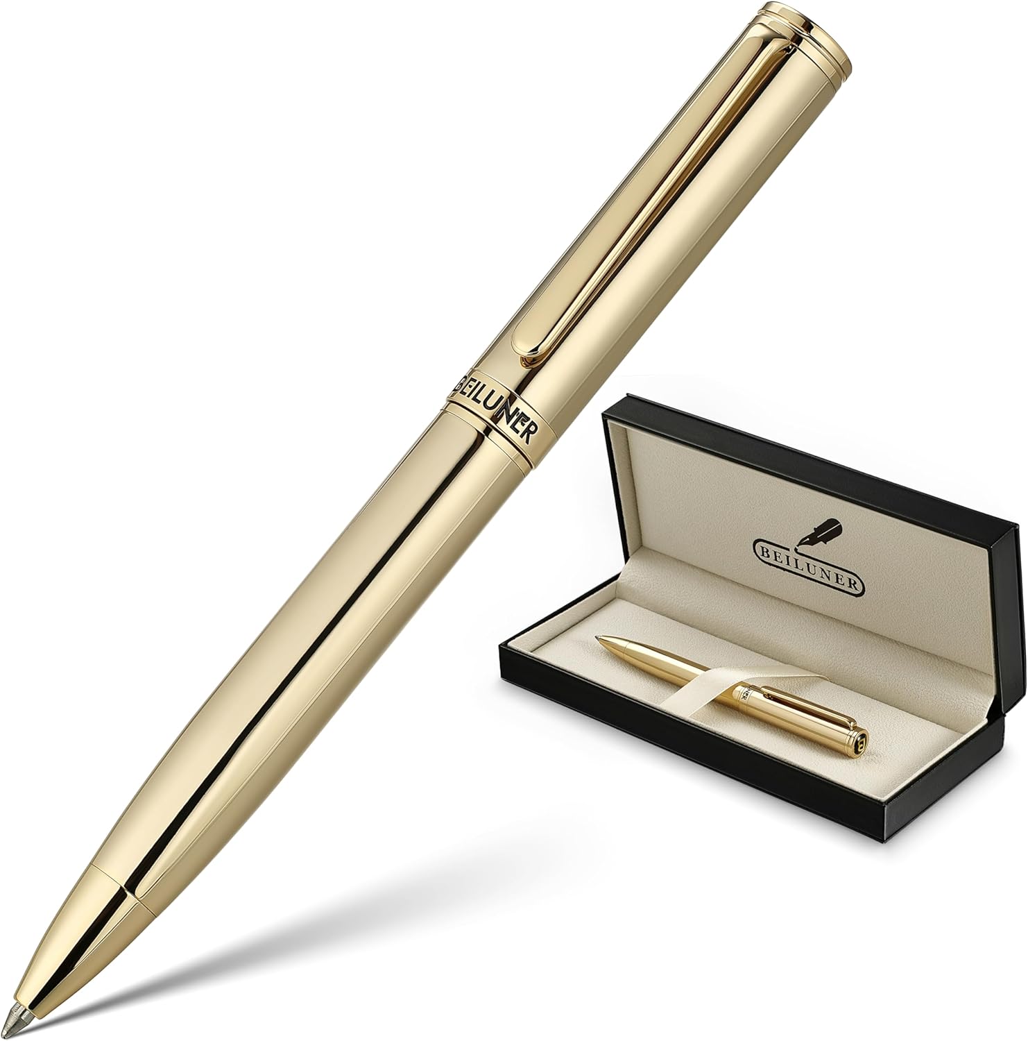 BEILUNER Gold Gel Pen - Luxury 24K Plated Writing Instrument