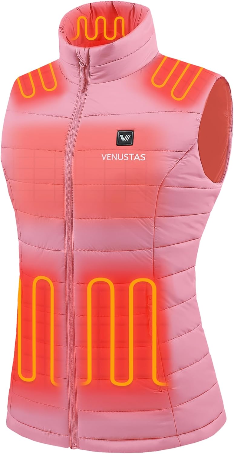 Venustas Women's Heated Vest: Lightweight Quilted Comfort