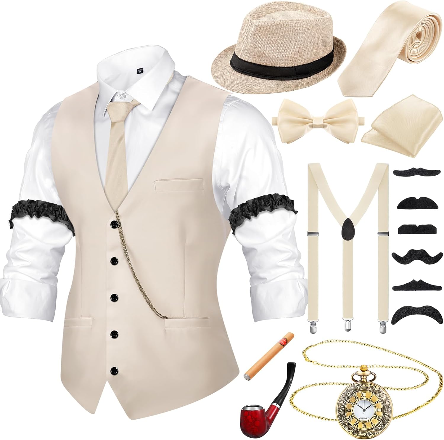 Neer 1920s Men Costume Accessories Outfit for Vintage Style