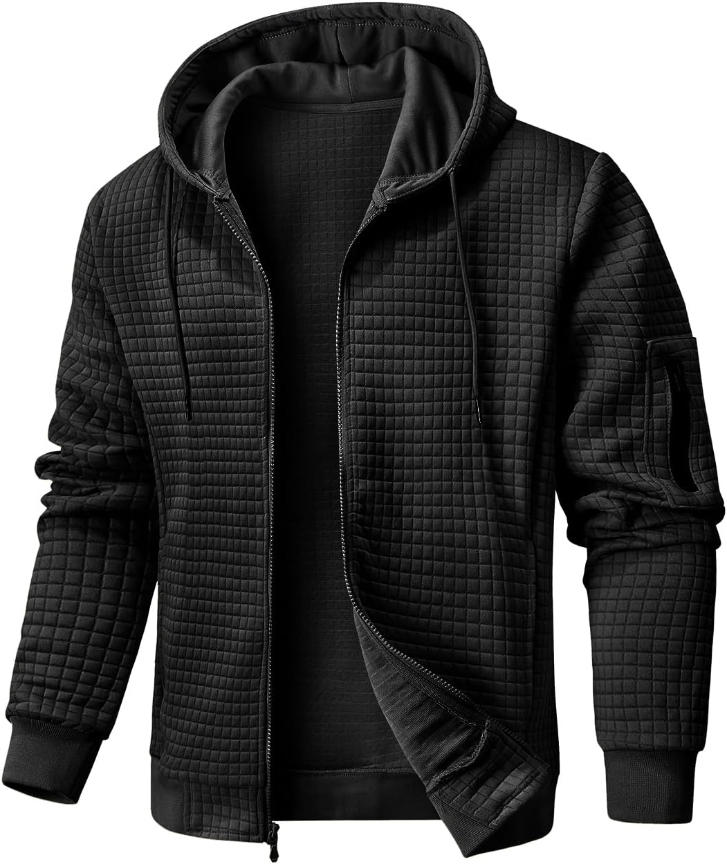 Mens Zip Up Hoodie Full-Zip Sweatshirt for Stylish Comfort