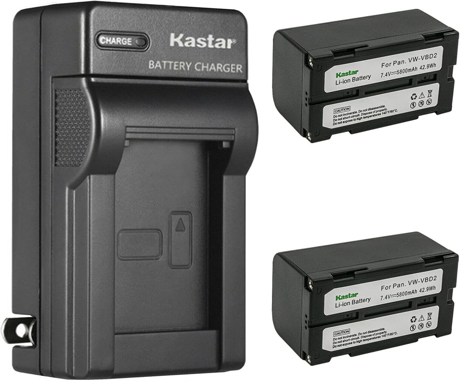 Kastar 2-Pack Battery and AC Wall Charger for Proscan Devices