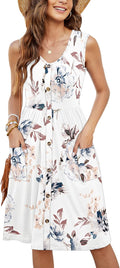 MOLERANI Women Summer Dress Sleeveless Midi Swing - Comfortable