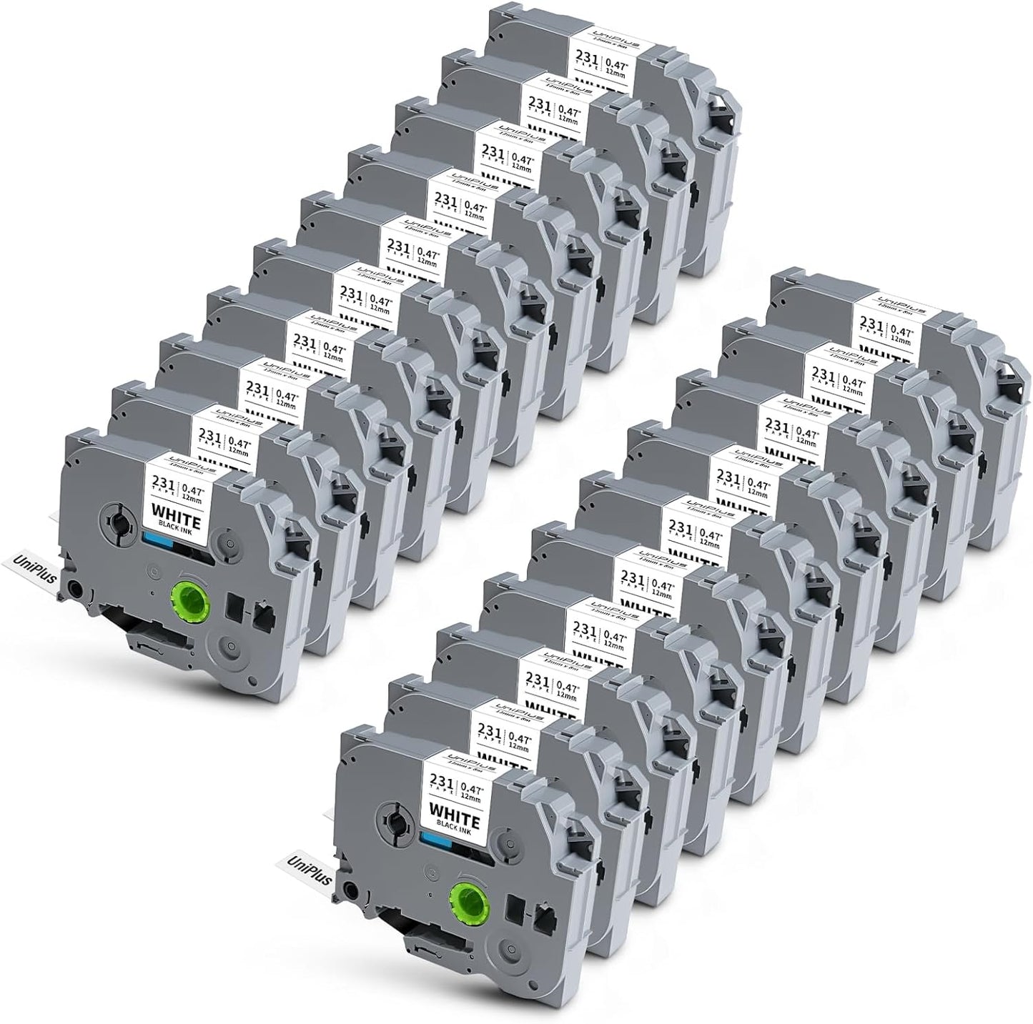 20-Pack Compatible Brother P Touch Label Tape TZe-231 for Labeling