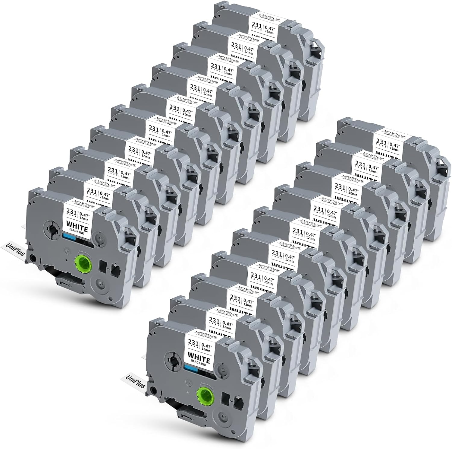 20-Pack Compatible Brother P Touch Label Tape TZe-231 for Labeling