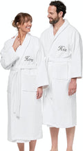 Custom Bathrobes for Couples - Personalized Cotton Velour Robe