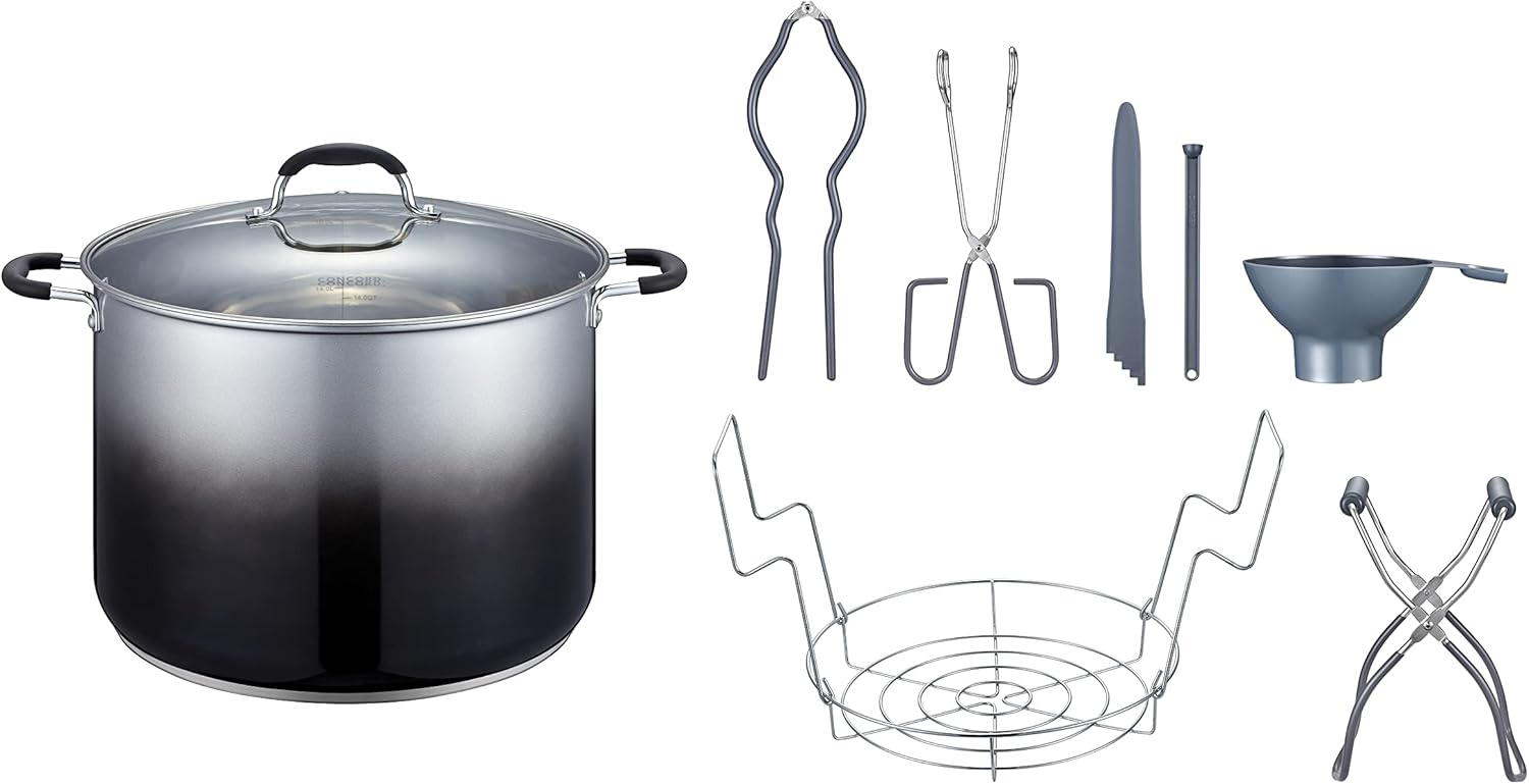 20 Quart Stainless Steel Canning Pot Set with Essential Tools
