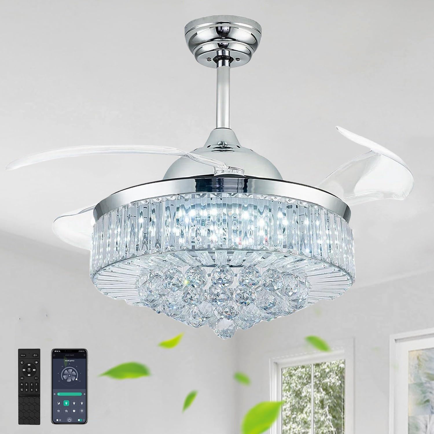 42in Fandelier Ceiling Fan with Light - Modern Chandelier Design