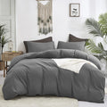 Luxlovery Grey Comforter Set for California King Bed - Modern Style