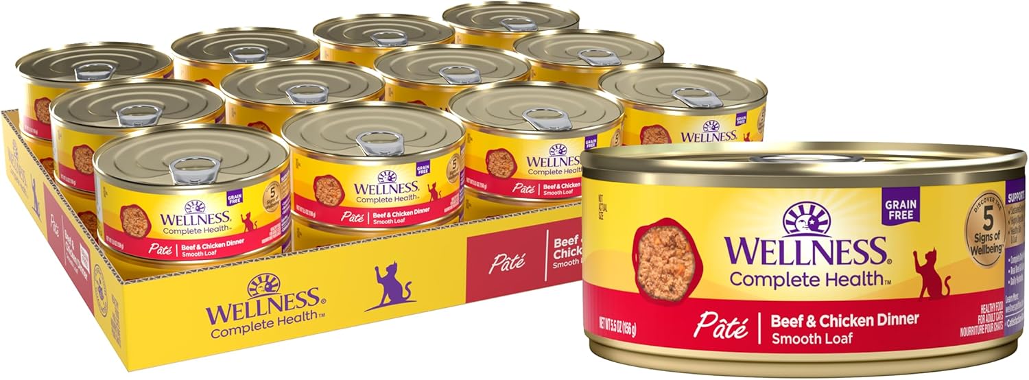 Wellness Complete Health Pate Grain Free Wet Cat Food 24 Pack