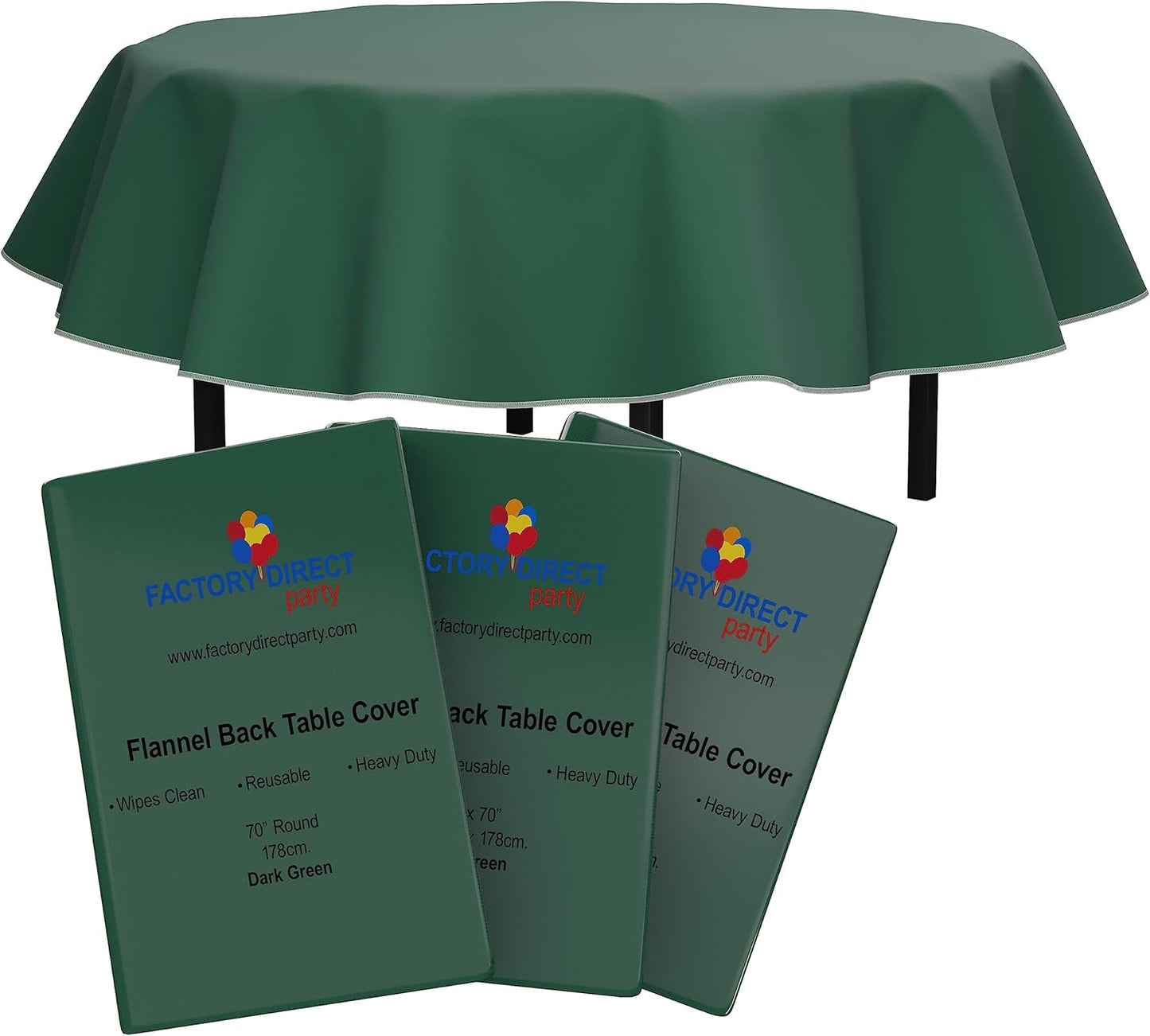 Exquisite Green Vinyl Tablecloths - Durable Waterproof Design