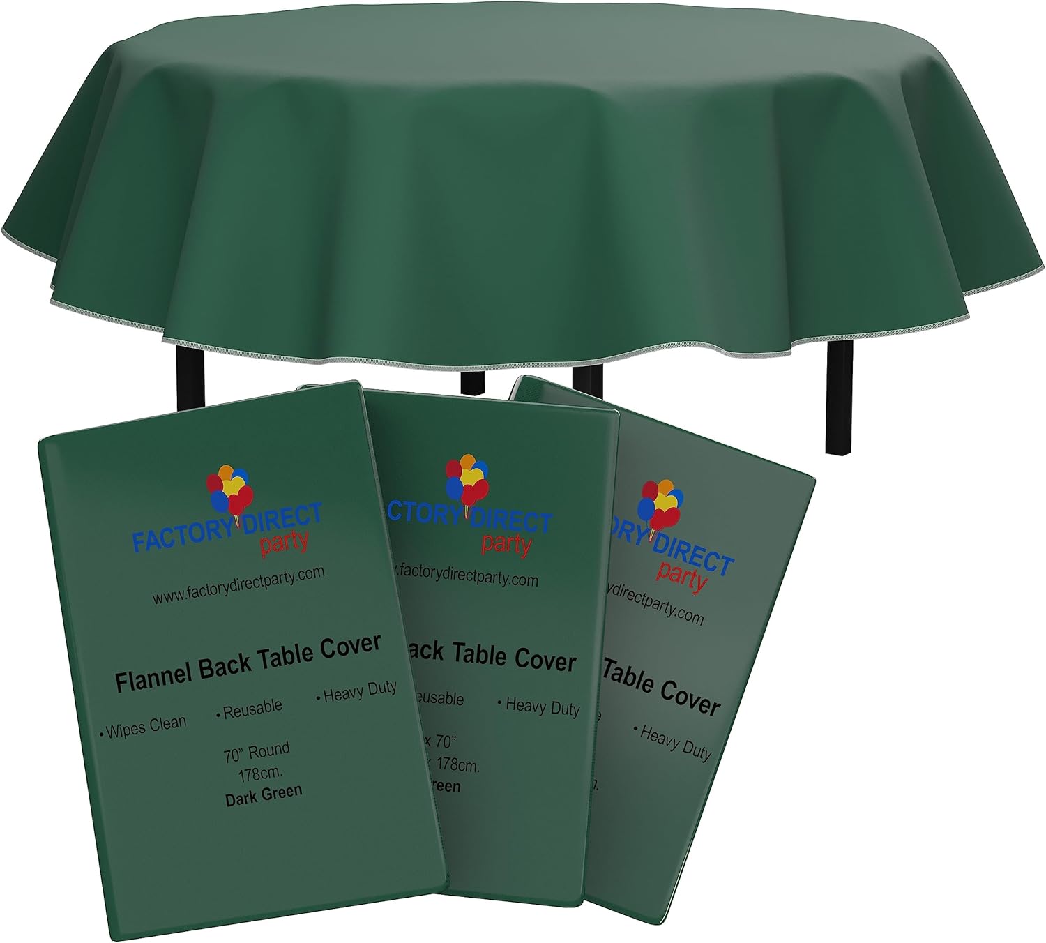 Exquisite Green Vinyl Tablecloths - Durable Waterproof Design