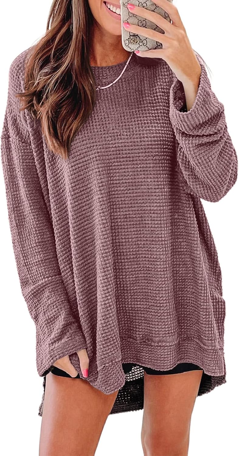 SHEWIN Cozy Oversized Long Sleeve Top