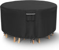 Round Patio Cover 84in Dia x 28in H - 500D Heavy Duty Black
