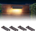 4 Pack 4in LED 1.8W Hardscape Lighting - Low Voltage Retaining Wall