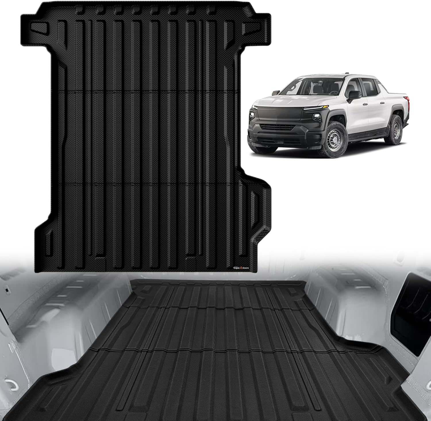 TripleAliners Truck Bed Mat for 2024-2025 Silverado EV WT LT