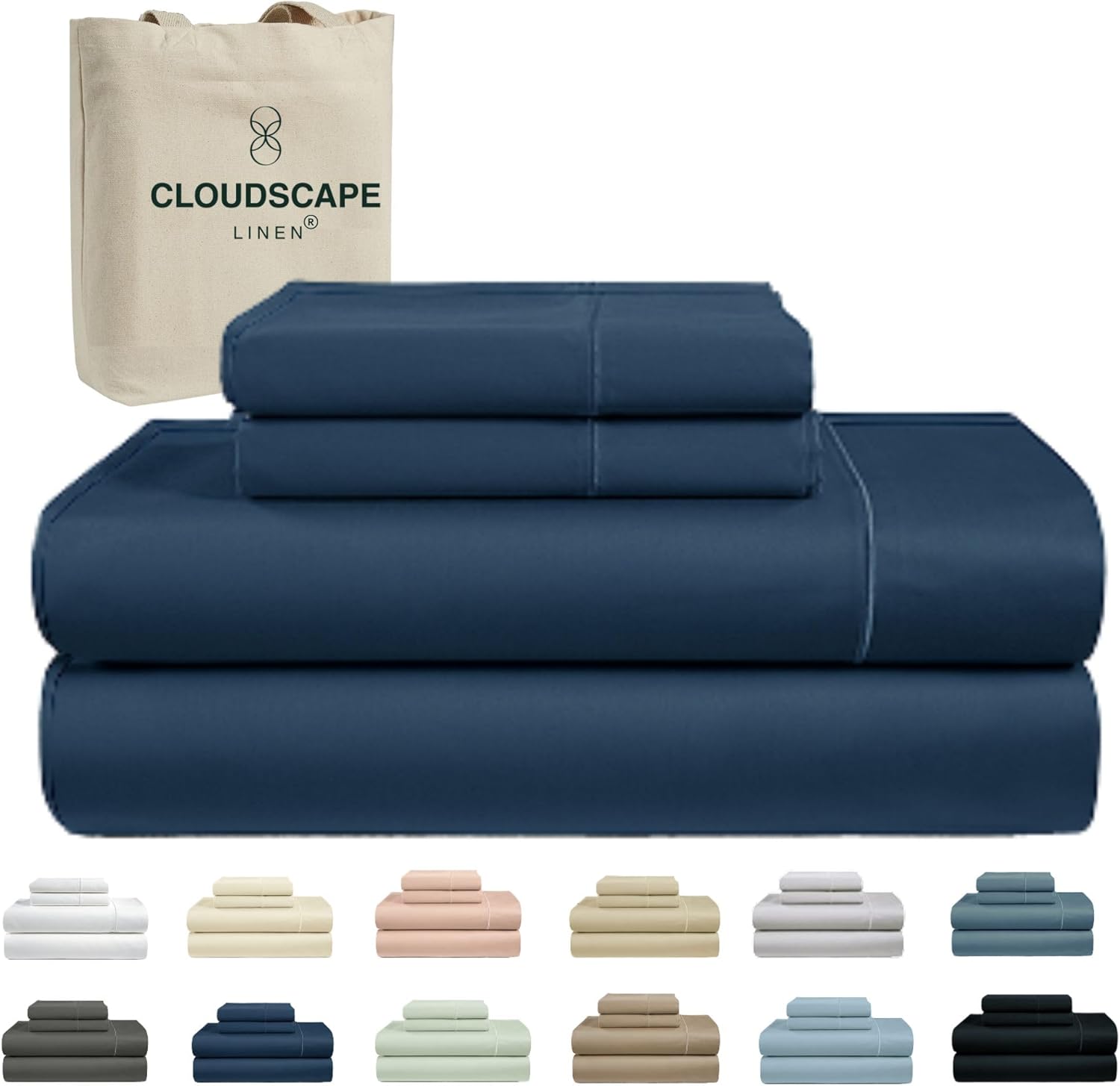 100% Egyptian Cotton Sheets Full Size Set for Ultimate Comfort