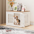 32in Heavy Duty Dog Crate Furniture - Rustic End Table for Dogs