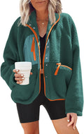 Nirovien Womens Fuzzy Fleece Jacket Button Down Sherpa (Style SWDZ)