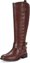 Vepose Women's 949 Knee High Riding Boots - Wide Calf Comfort Clothing
