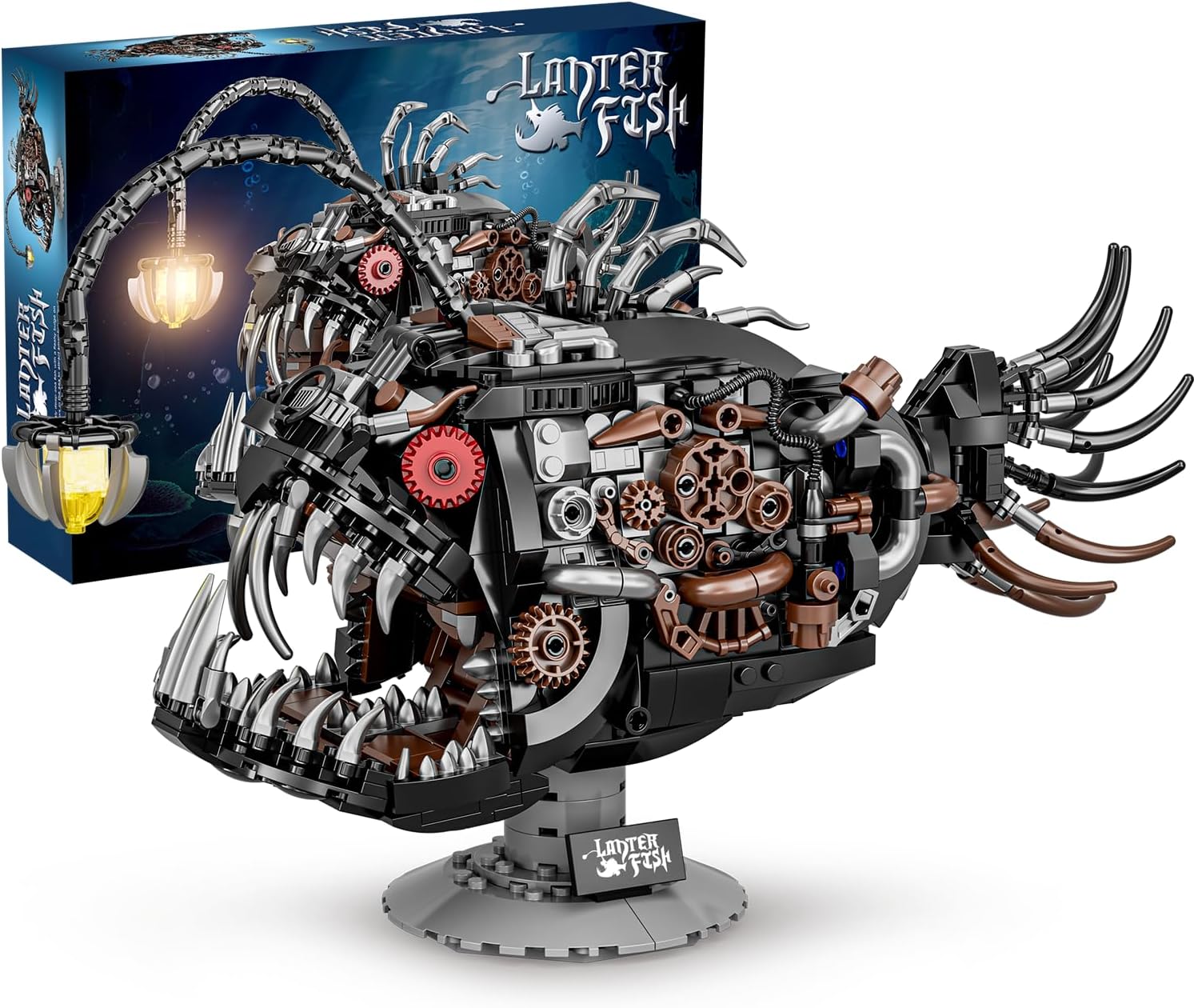 Mechanical Lantern Fish Building Blocks Set for Ocean Lovers