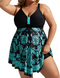 Hanna Nikole Plus Size Swim Dress Offering Tummy Control and Style