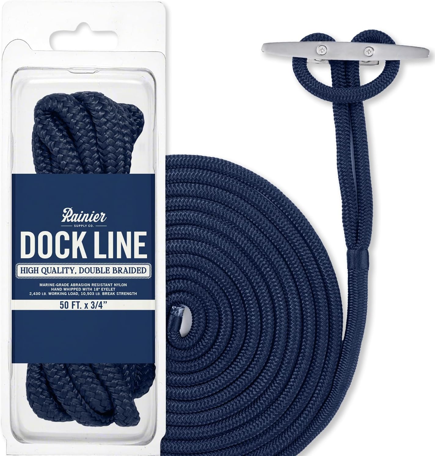 Premium Double Braided Nylon Dock Lines for Safe Boat Docking
