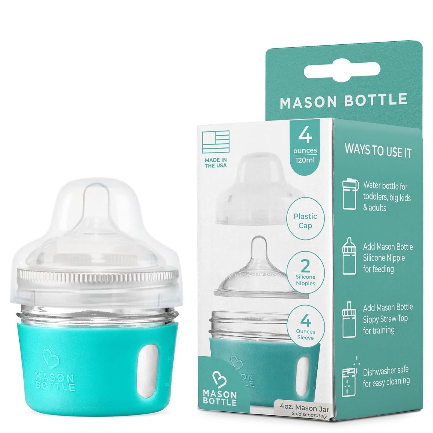 DIY Mason Bottle Kit - Glass Baby Bottle Upgrade