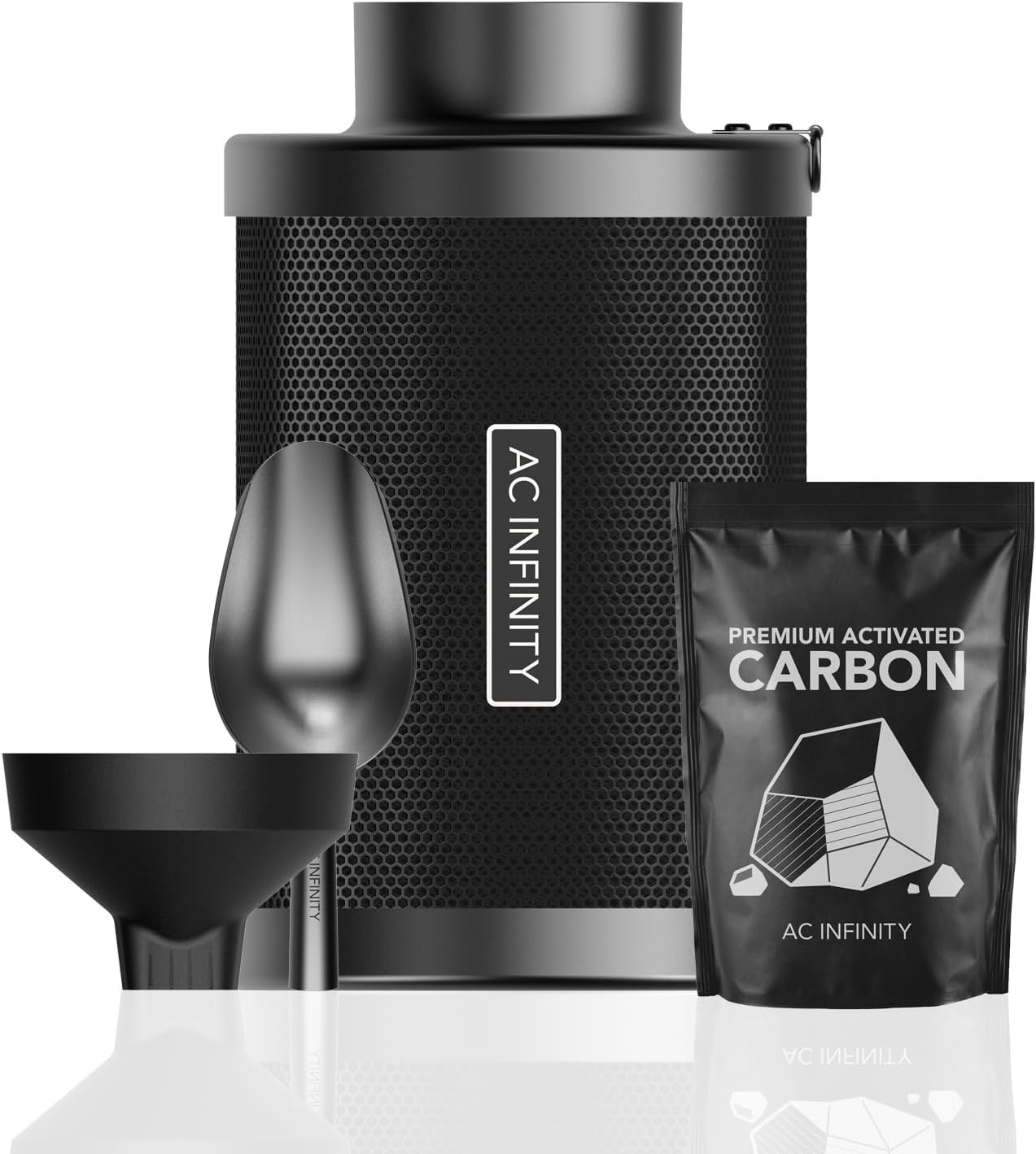 AC Infinity Refillable Carbon Filter Kit 4 for Odor Removal