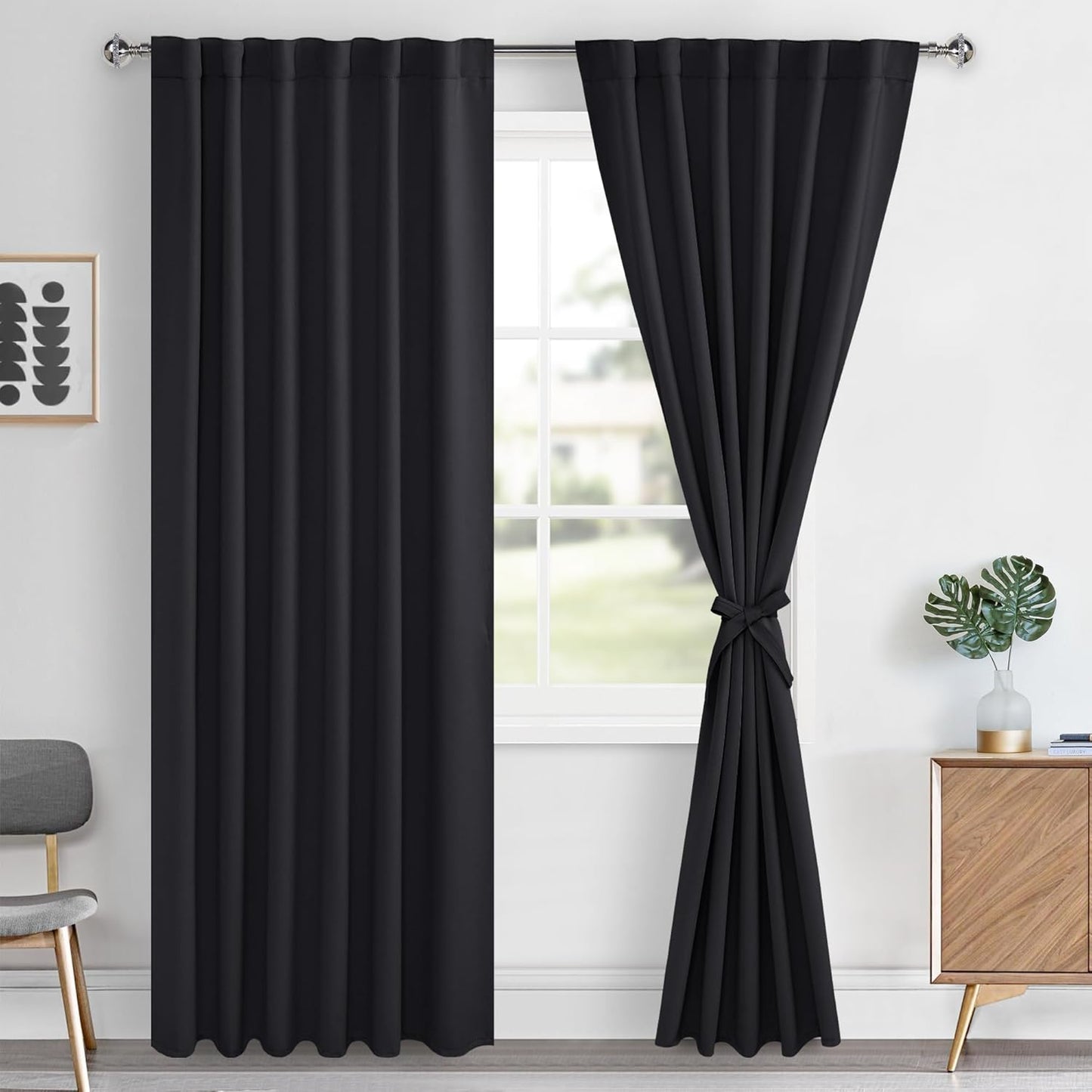 Halloween Blackout Curtains Set - 96 Long, Room Darkening & Insulated