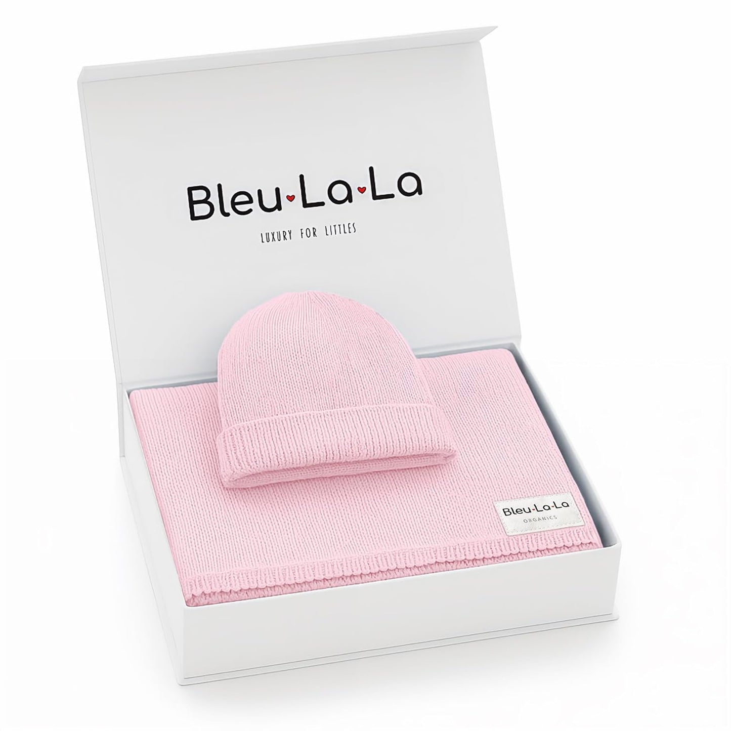 Luxe Collection Organic Luxury Knit Baby Blanket & Hat Set