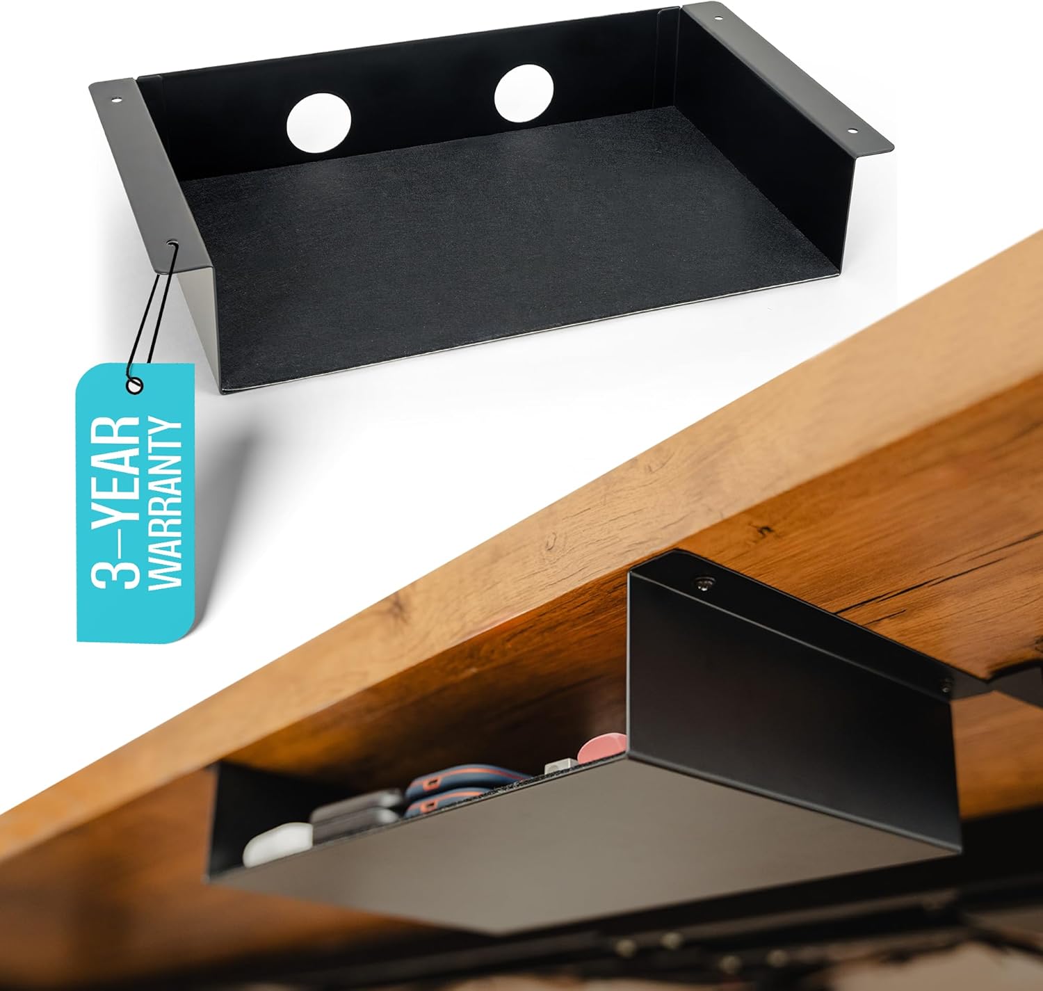 COREMINDED Under Desk Shelf - Organize & Optimize Work Space!