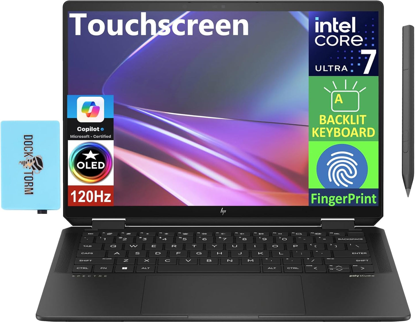 HP Spectre x360 2-in-1 Laptop with 14.0 Touchscreen OLED Display