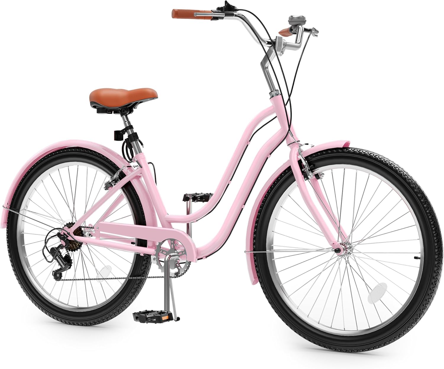 YITAHOME Beach Cruiser Bike for Adults - 7 Speed & Comfort
