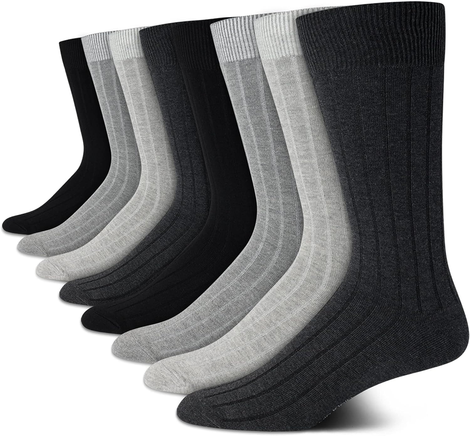 Calvin Klein Men's Dress Socks - Breathable Cotton Crew Socks