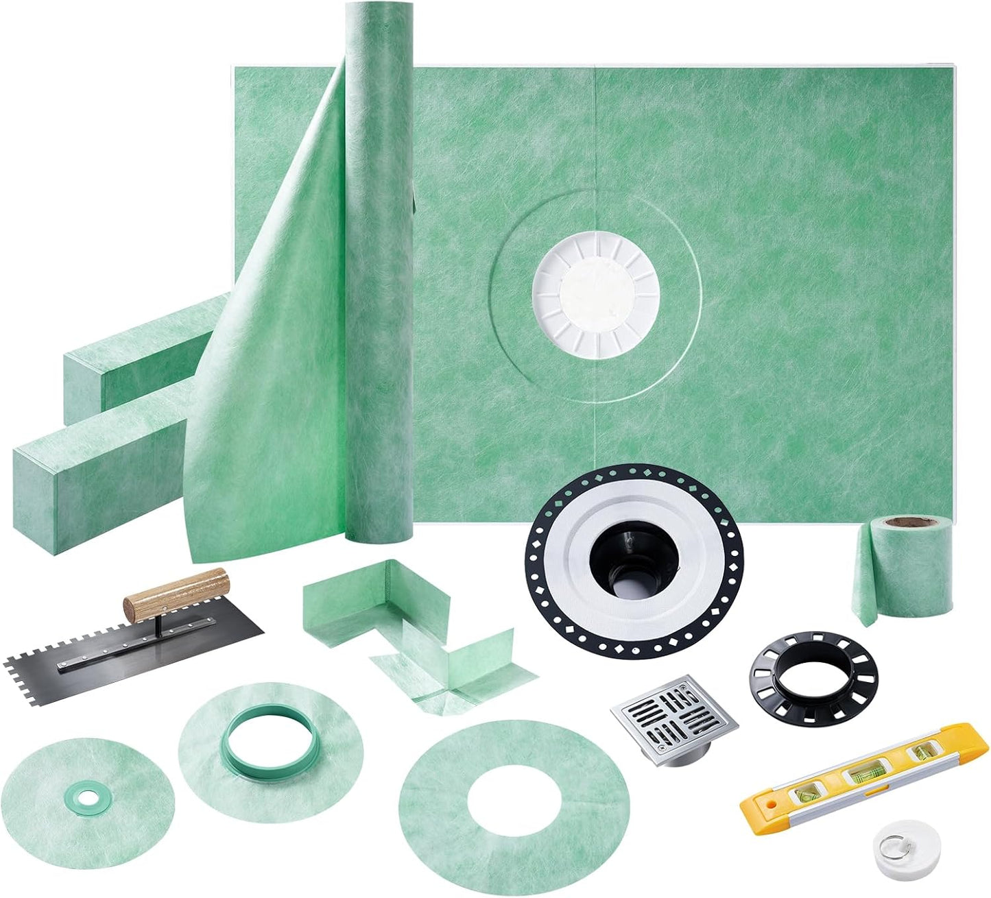 Albott Shower Curb Kit with Complete Shower Tray and Membrane