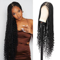 Lexqui 36ft 360 HD Full Lace Braided Wig - Knotless Box Braids