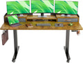 Claiks Standing Desk with Drawers 63 in - Adjustable Electric Sit