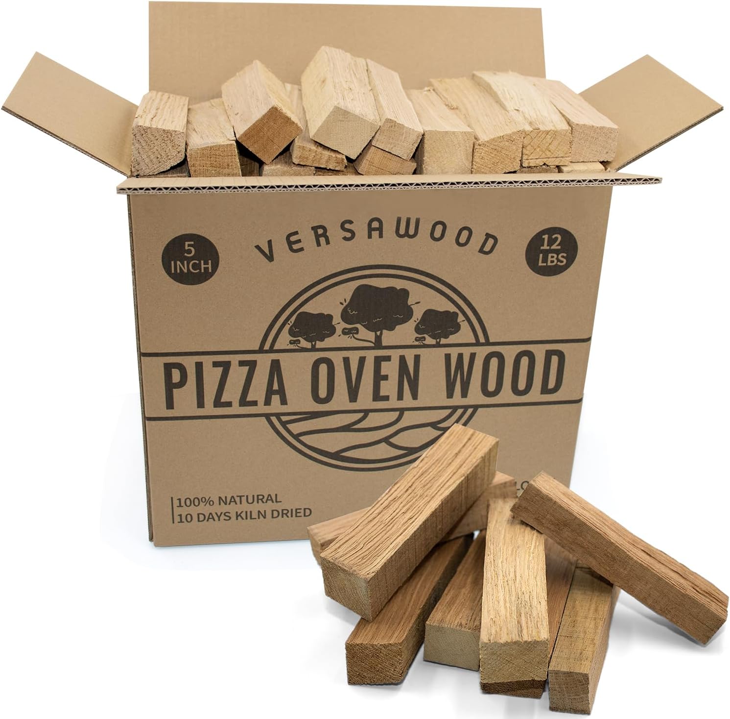 Kiln-Dried Oak Wood for Pizza Ovens - Ideal for Outdoor Cooking