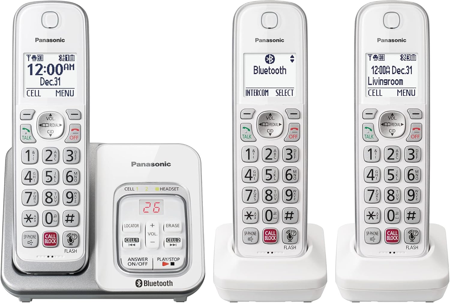 Panasonic Cordless Phone with Answering Machine and Bluetooth