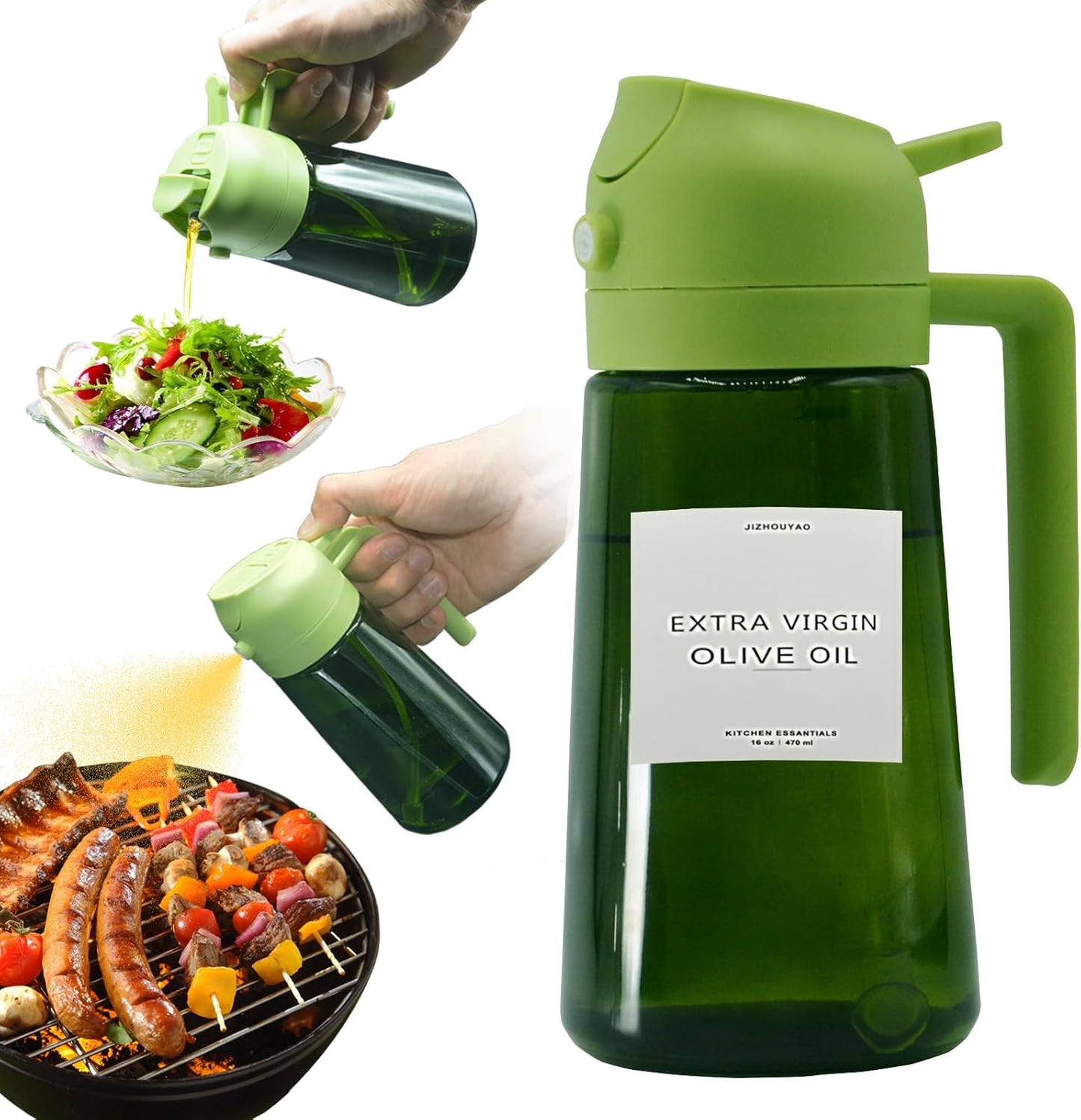 2-in-1 Olive Oil Sprayer - Leakproof Design, BBQ Essential