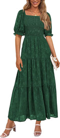 PRETTYGARDEN Women's Summer Midi Dress - Flowy Boho Floral
