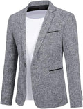 Cloudstyle Men's One Button Slim Fit Blazer - Sharp Everyday Jacket