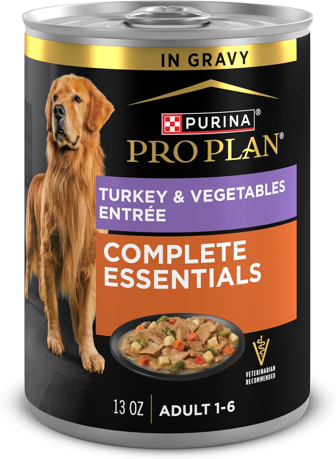 Purina Pro Plan Turkey and Vegetables Wet Dog Food Gravy 12 Cans