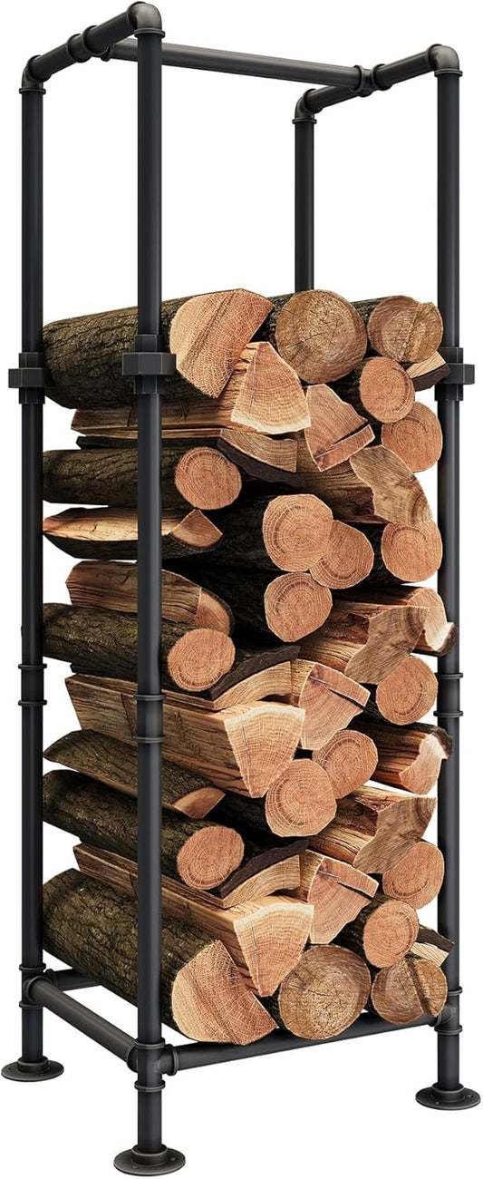Firewood Rack Industrial Style Holder for Indoor Outdoor Use